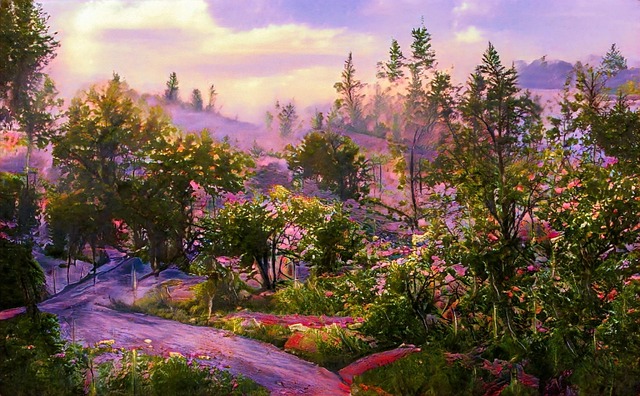 Abstract digital landscape representing innovative software development at Vector Forge